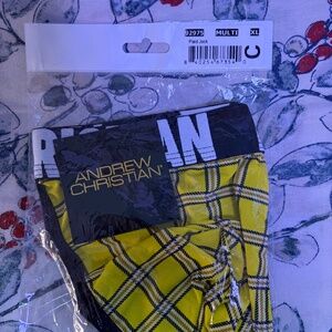 NWT XL Andrew Christian Plaid Jock (92975)